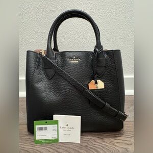 Kate Spade Carter Street Devlin Black Pebbled Leather Purse